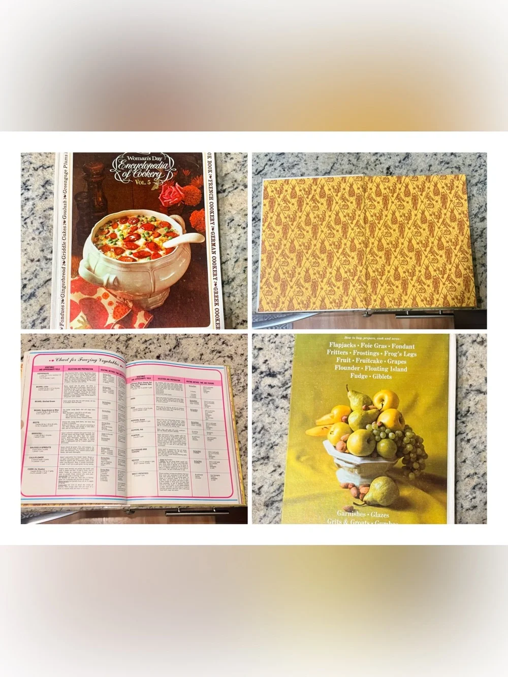 Vintage 1960’s Woman’s Day Encyclopedia of Cookery - 4 Volume Lot (5,6,11,12)